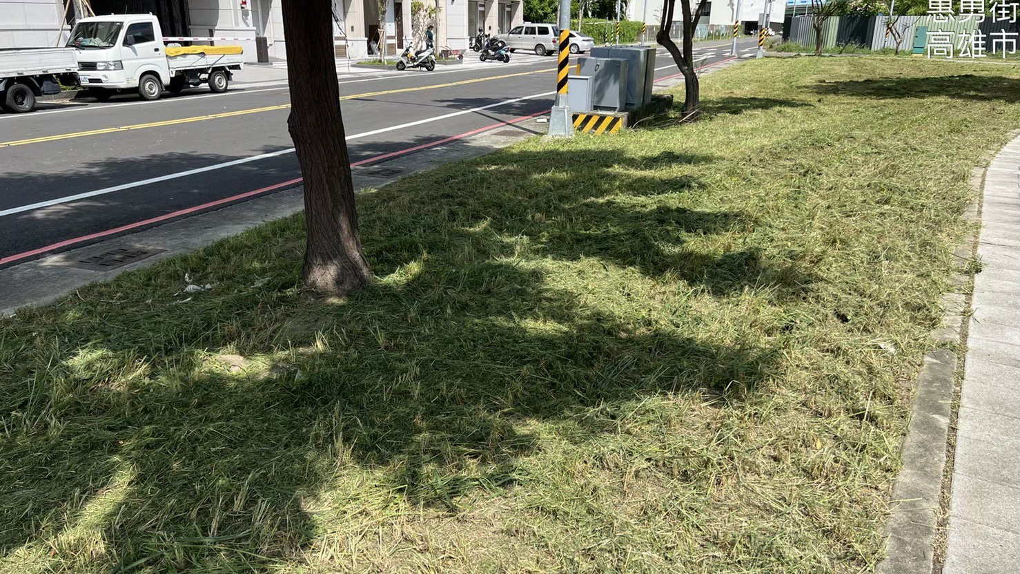 草坪修剪後